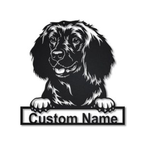 American Water Spaniel Dog Metal Art Personalized Metal Name Sign Decor Home Gift for Dog Lover