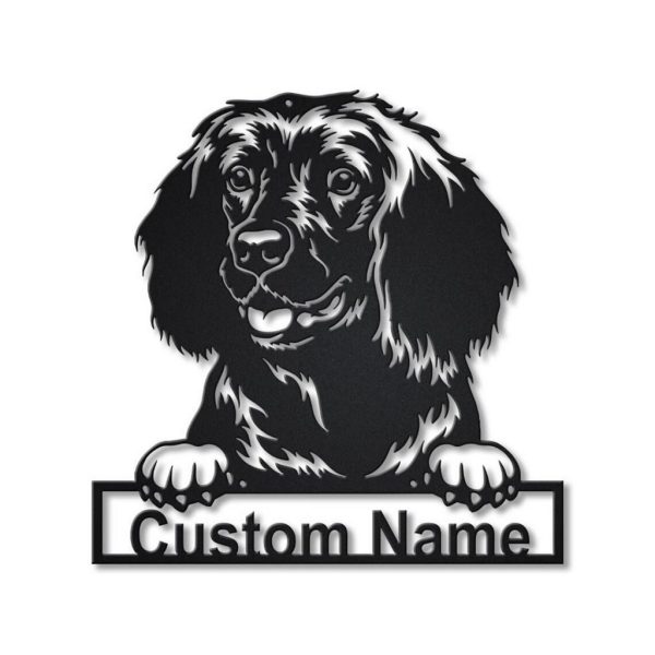 American Water Spaniel Dog Metal Art Personalized Metal Name Sign Decor Home Gift for Dog Lover