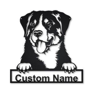 Appenzeller Sennenhund Dog Metal Art Personalized Metal Name Sign Decor Home Gift for Dog Lover