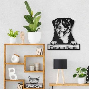 Appenzeller Sennenhund Dog Metal Art Personalized Metal Name Sign Decor Home Gift for Dog Lover