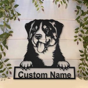 Appenzeller Sennenhund Dog Metal Art Personalized Metal Name Sign Decor Home Gift for Dog Lover 3