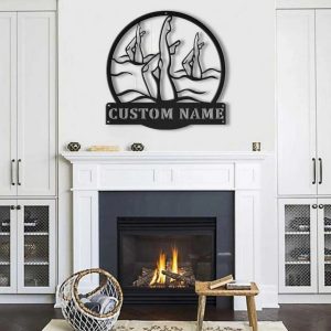 Artistic Swimming Metal Sign Personalized Metal Name Signs Home Decor Sport Lovers Gifts 3