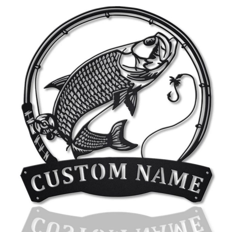 Atlantic Tarpon Fish Metal Art Personalized Metal Name Sign Decor Home ...