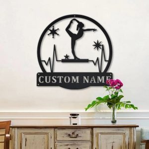 Balance Beam Metal Sign Personalized Metal Name Signs Home Decor Sport Lovers Gifts 3