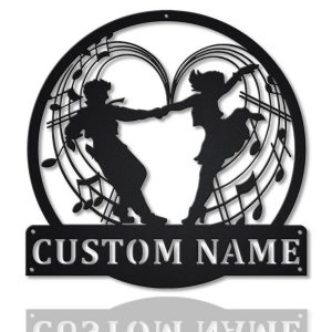 Ballroom Dancing Metal Sign Personalized Metal Name Signs Home Decor Sport Lovers Gifts