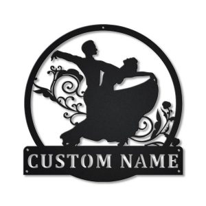 Ballroom Dancing Metal Sign Personalized Metal Name Signs Home Decor Sport Lovers Gifts