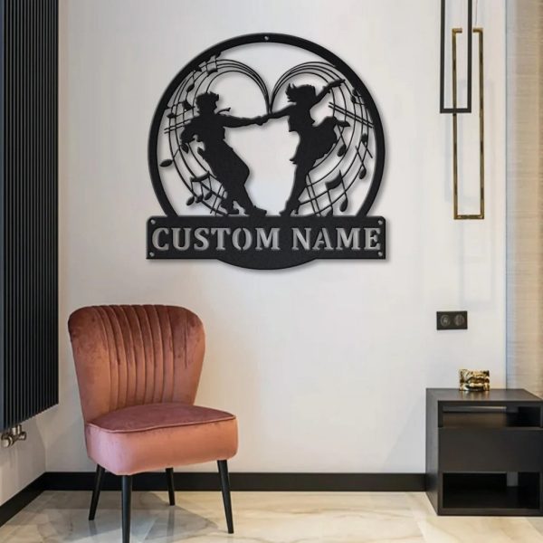 Ballroom Dancing Metal Sign Personalized Metal Name Signs Home Decor Sport Lovers Gifts