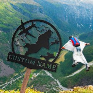 Base Jumping Metal Sign Personalized Metal Name Signs Home Decor Sport Lovers Gifts 3