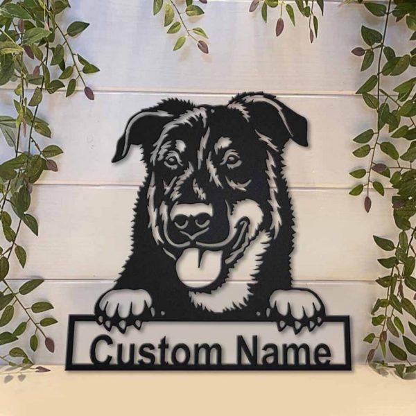 Beauceron Dog Metal Art Personalized Metal Name Sign Decor Home Gift for Dog Lover