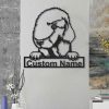 Bedlington Terrier Dog Metal Art Personalized Metal Name Sign Home Decor Gift for Dog Lover 2