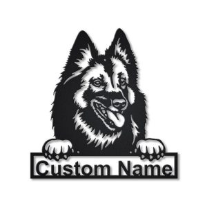 Belgian Tervuren Dog Metal Art Personalized Metal Name Sign Decor Home Gift for Dog Lover 1