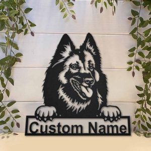 Belgian Tervuren Dog Metal Art Personalized Metal Name Sign Decor Home Gift for Dog Lover 3