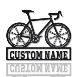 Bicycle Sport Metal Sign Personalized Metal Name Signs Home Decor Sport Lovers Gifts