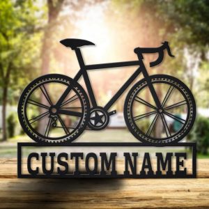 Bicycle Sport Metal Sign Personalized Metal Name Signs Home Decor Sport Lovers Gifts 3