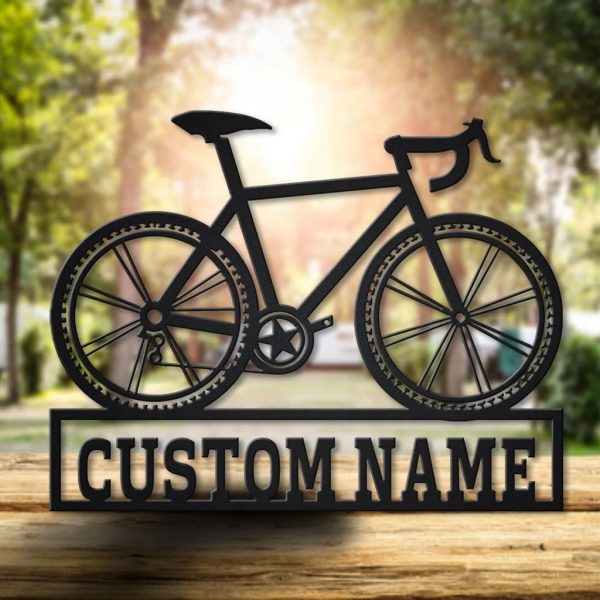 Bicycle Sport Metal Sign Personalized Metal Name Signs Home Decor Sport Lovers Gifts