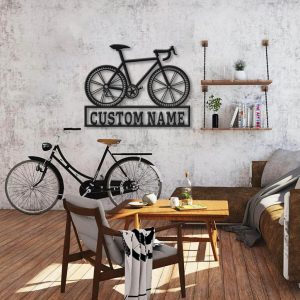 Bicycle Sport Metal Sign Personalized Metal Name Signs Home Decor Sport Lovers Gifts 4