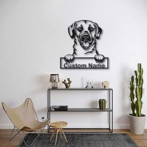 Black Mouth Cur Dog Metal Art Personalized Metal Name Sign Home Decor Gift for Dog Lover 3