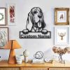 Bloodhound Dog Metal Art Personalized Metal Name Sign Decor Home Gift for Dog Lover 3