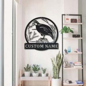 Bobwhite Bird Metal Art Personalized Metal Name Sign Decor Home Gift for Animal Lover