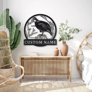 Bobwhite Bird Metal Art Personalized Metal Name Sign Decor Home Gift for Animal Lover 4