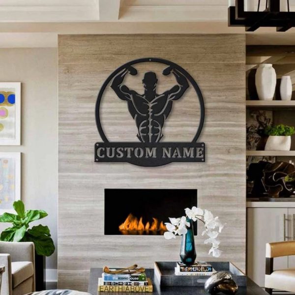 Bodybuilding Metal Sign Personalized Metal Name Signs Home Decor Sport Lovers Gifts