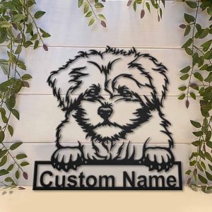 Bolonka Zwetna Dog Metal Art Personalized Metal Name Sign Decor Home Gift for Dog Lover 3