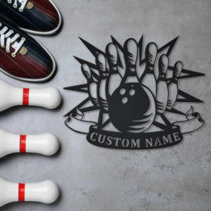 Bowling Star Metal Sign Personalized Metal Name Signs Home Decor Bowling Lovers Gifts 2