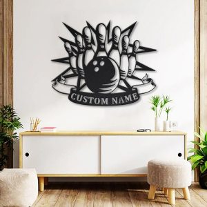 Bowling Star Metal Sign Personalized Metal Name Signs Home Decor Bowling Lovers Gifts 4