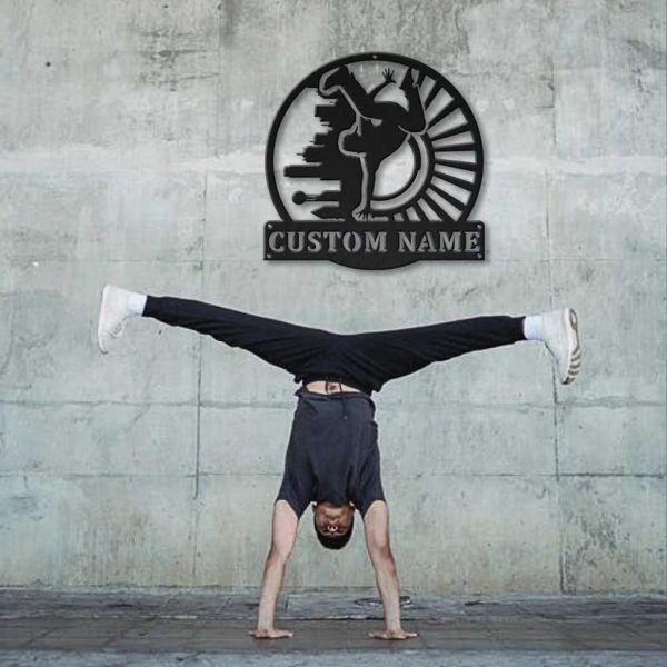 Breakdance Metal Sign Personalized Metal Name Signs Home Decor Sport Lovers Gifts