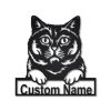 British Shorthair Cat Metal Art Personalized Metal Name Sign Decor Home Gift for Cat Lover 1