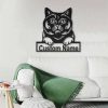 British Shorthair Cat Metal Art Personalized Metal Name Sign Decor Home Gift for Cat Lover 2