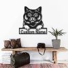 British Shorthair Cat Metal Art Personalized Metal Name Sign Decor Home Gift for Cat Lover 3