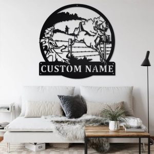 Buck Deer Metal Art Personalized Metal Name Signs Gifts For Hunter Dad Home Decor 3