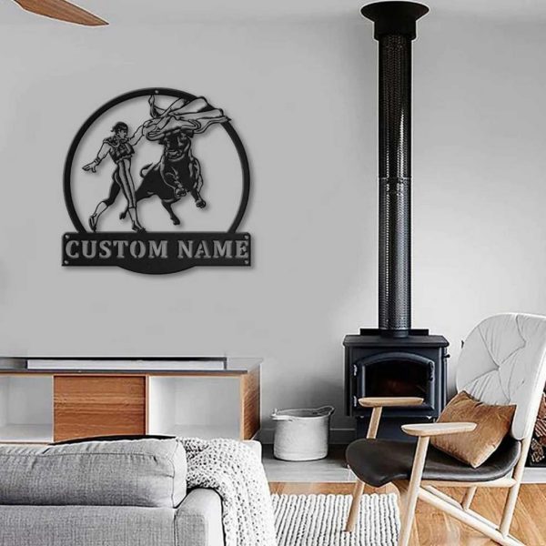 Bullfighting Metal Sign Personalized Metal Name Signs Home Decor Sport Lovers Gifts