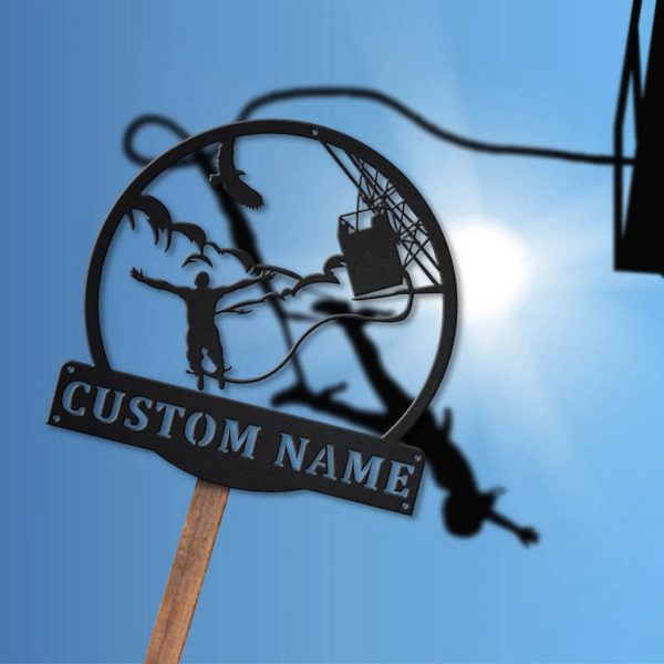 Bungee Jumping Metal Sign Personalized Metal Name Signs Home Decor Sport Lovers Gifts