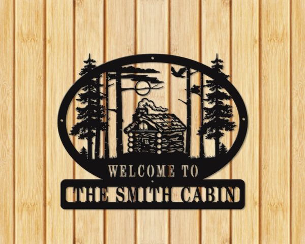 Cabin Welcome Sign Custom Outdoor Metal Signs Family Cabin Lake House Metal Decor Mountain Decor
