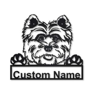 Cairn Terrier Dog Metal Art Personalized Metal Name Sign Home Decor Gift for Dog Lover