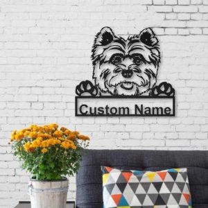 Cairn Terrier Dog Metal Art Personalized Metal Name Sign Home Decor Gift for Dog Lover