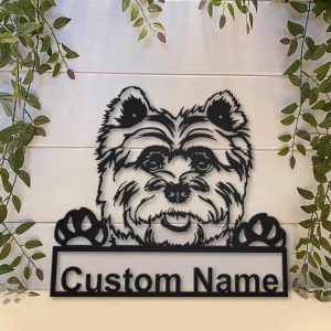 Cairn Terrier Dog Metal Art Personalized Metal Name Sign Home Decor Gift for Dog Lover 3