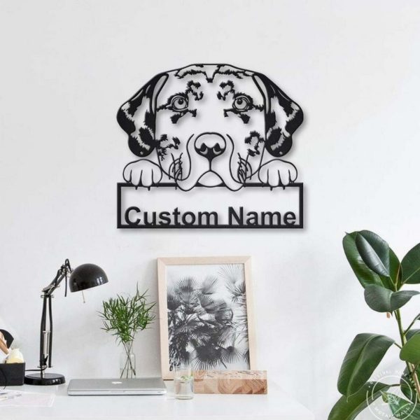 Catahoula Leopard Dog Metal Art Personalized Metal Name Sign Decor Home Gift for Dog Lover