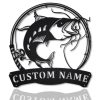 Catfish Metal Art Personalized Metal Name Sign Decor Home Fishing Gift for Fisherman 1