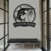 Catfish Metal Art Personalized Metal Name Sign Decor Home Fishing Gift for Fisherman 2