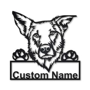 Chinook Dog Metal Art Personalized Metal Name Sign Decor Home Gift for Dog Lover 1