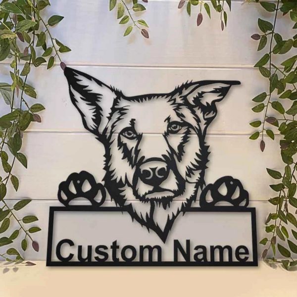 Chinook Dog Metal Art Personalized Metal Name Sign Decor Home Gift for Dog Lover