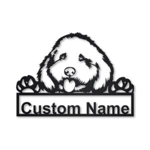 Cockapoo Dog Metal Art Personalized Metal Name Sign Decor Home Gift for Dog Lover 1