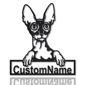 Cornish Rex Cat Metal Art Personalized Metal Name Sign Decor Home Gift for Cat Lover