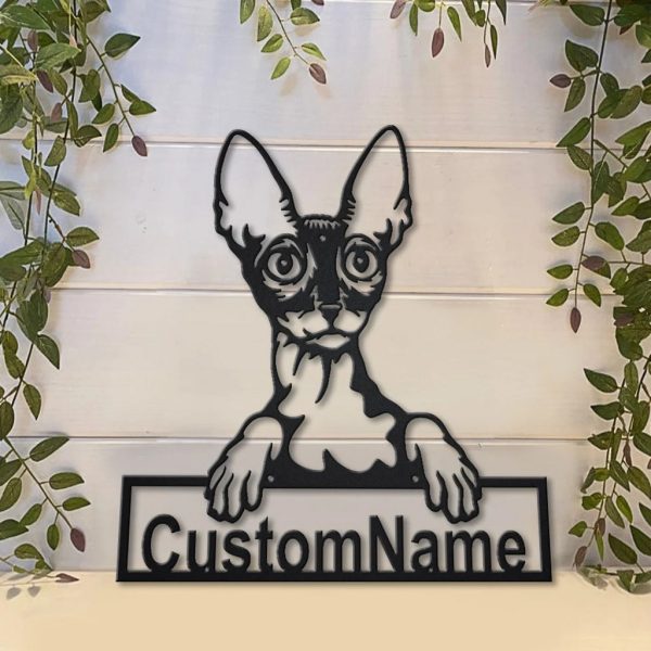 Cornish Rex Cat Metal Art Personalized Metal Name Sign Decor Home Gift for Cat Lover