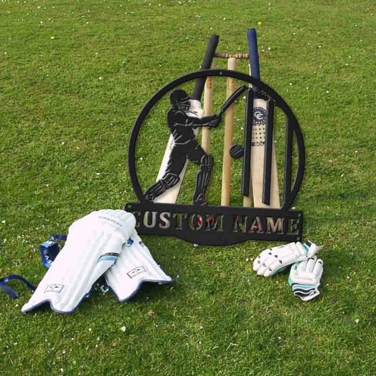 Cricket Sport Metal Sign Personalized Metal Name Signs Home Decor Sport