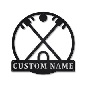 Croquet Metal Sign Personalized Metal Name Signs Outdoor Home Decor Gift for Croquet Player