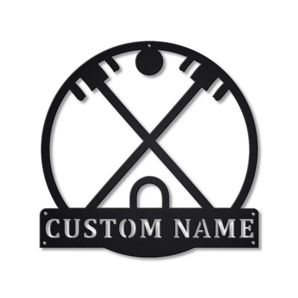 Croquet Metal Sign Personalized Metal Name Signs Outdoor Home Decor Gift for Croquet Player